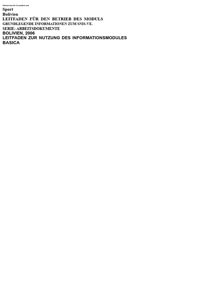 Leitfaden Grundlegende Informationen Des SNIS-VE | PDF