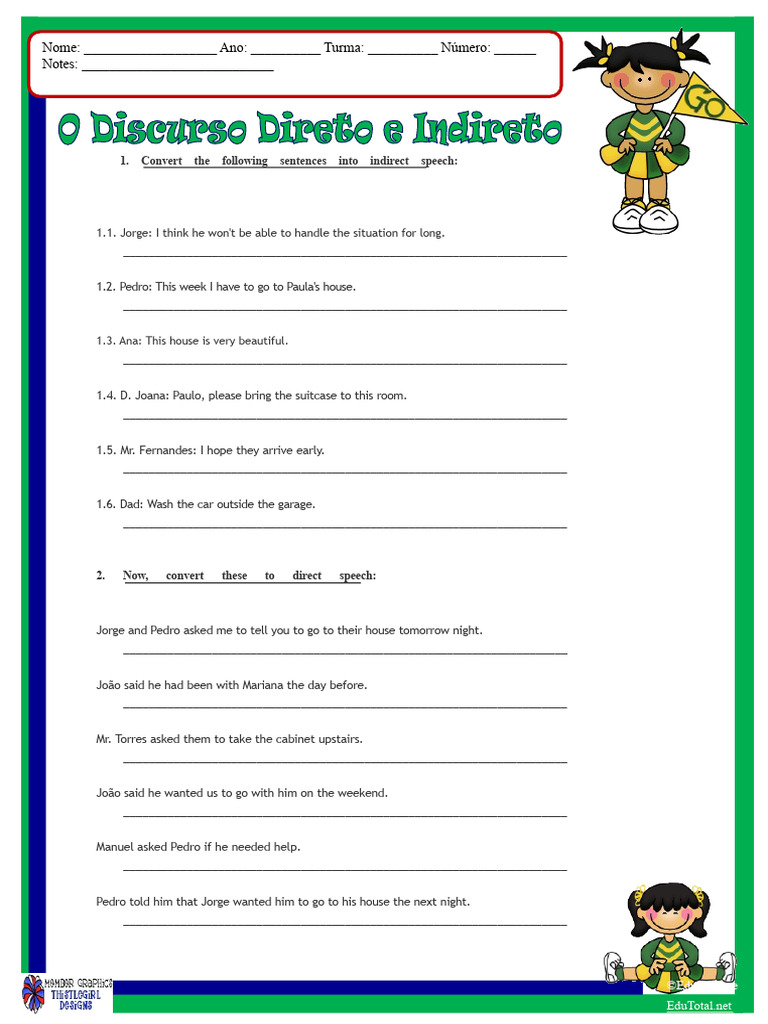 91 Direct and Indirect Speech | PDF