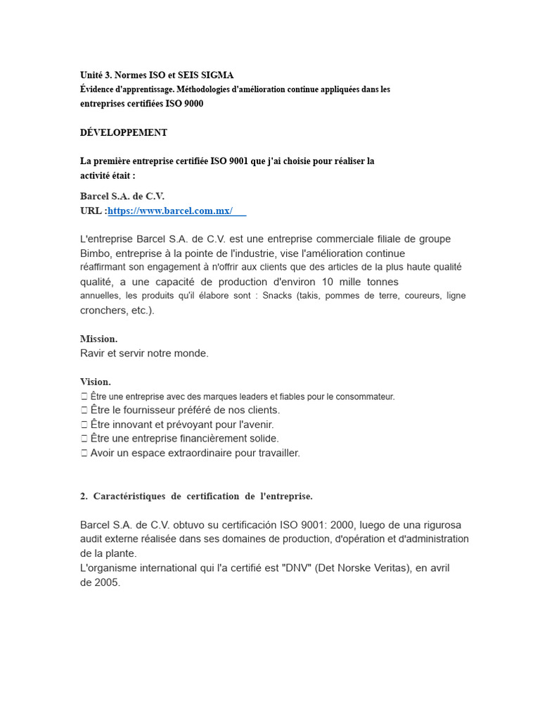 ISO 9001 et amélioration continue en entreprises | PDF | Management de ...