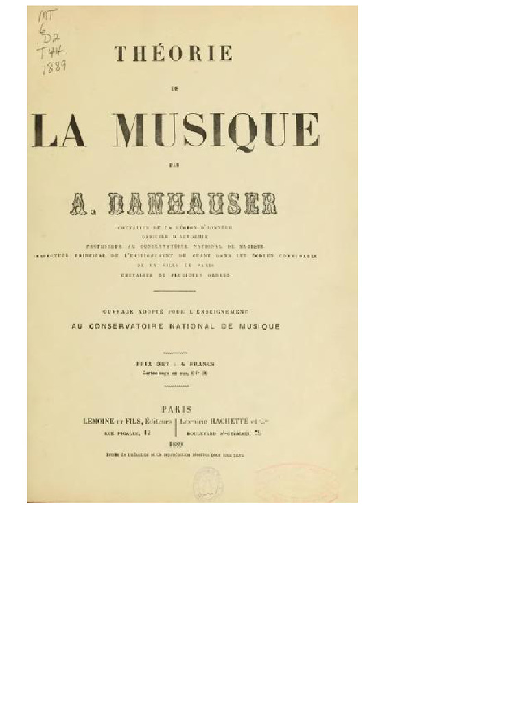 Danhauser's Music Theory Guide | PDF | Music Theory | Musicology