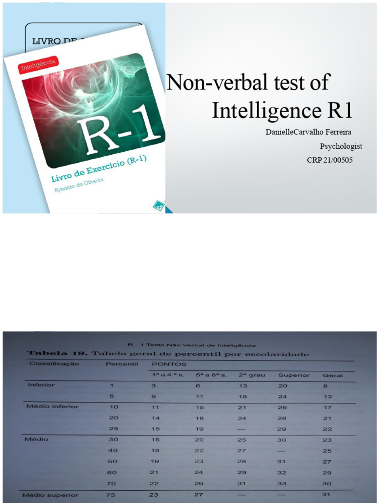 Non-Verbal Intelligence Test R1 Overview | PDF | Factor Analysis ...