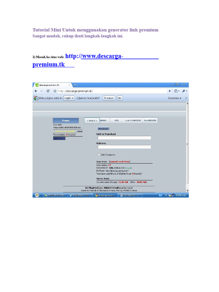 Cara Menggunakan Generator Link Premium | PDF