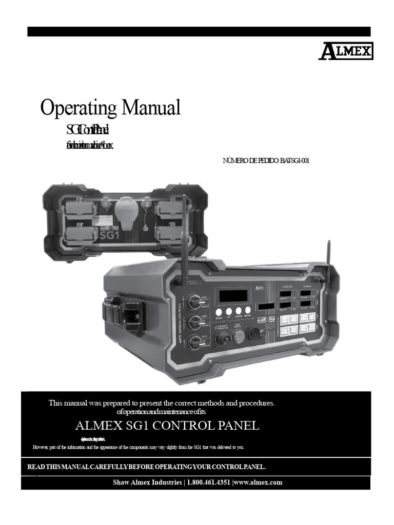 SG1 Control Panel Operating Manual | PDF | Electrical Connector ...