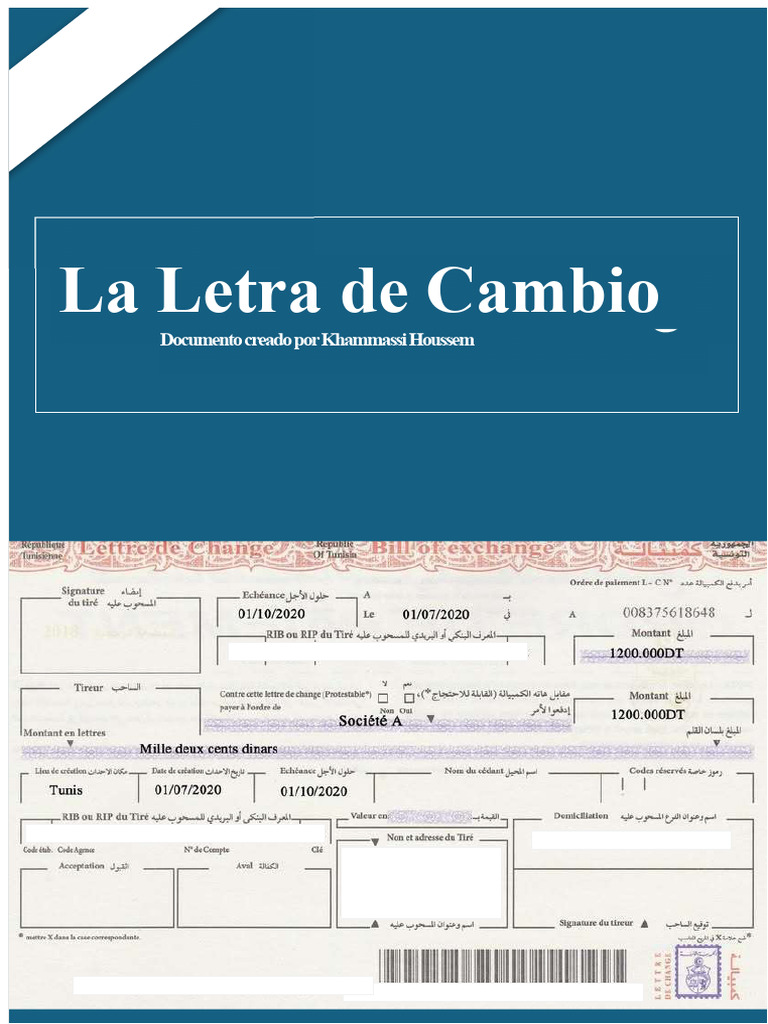 La Letra de Cambio | PDF | Pagaré | Bancos