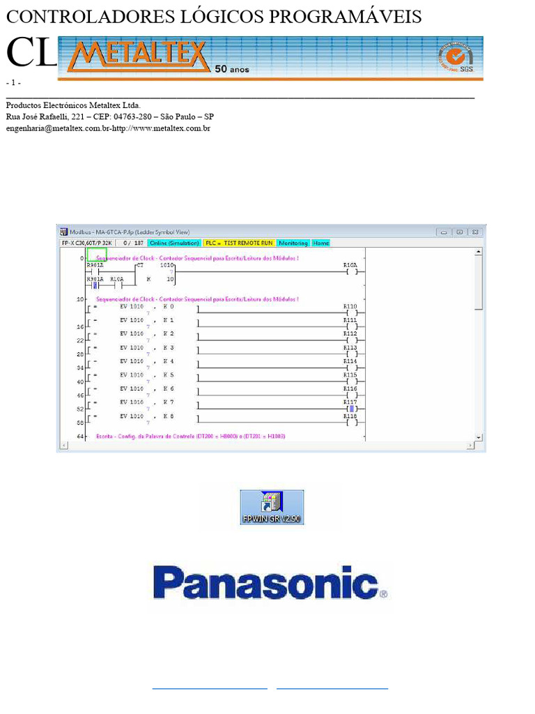 Curso CLP Básico Panasonic | PDF | Controlador lógico programable ...