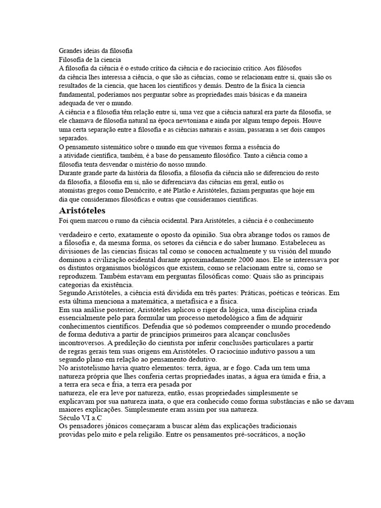 Filosofia da Ciência: História e Impacto | PDF | Science | Física