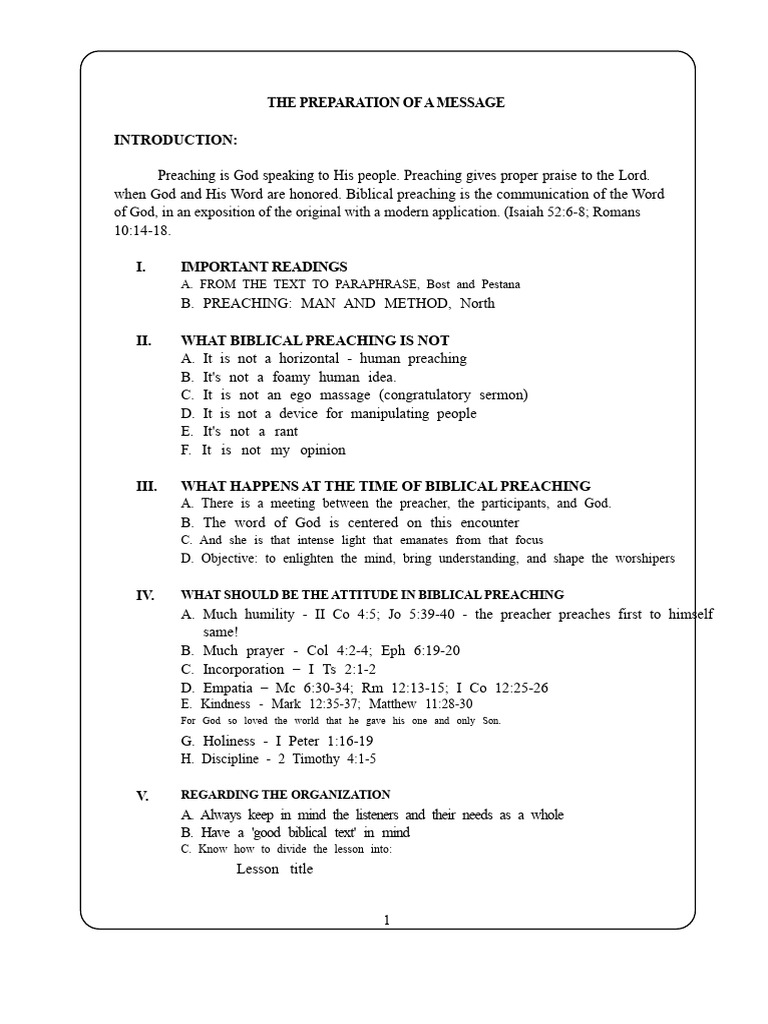 Essentials of Effective Biblical Preaching | PDF | Sermon
