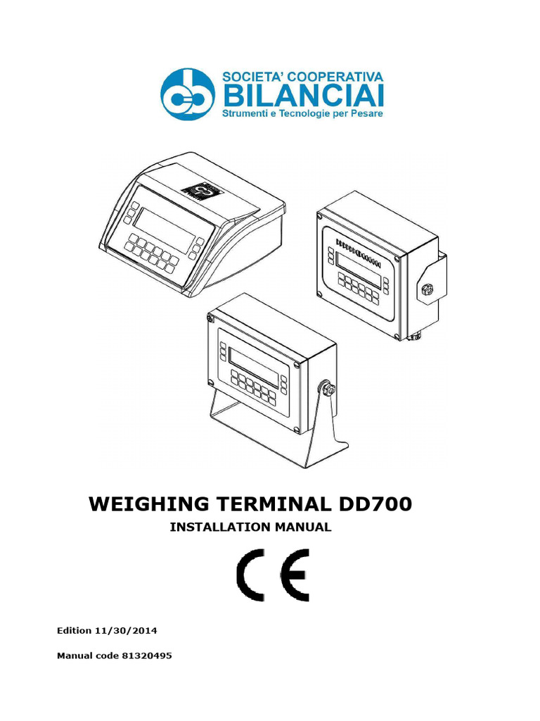 Dd700 User and Maintenance Manual | PDF | Weighing Scale | Calibration