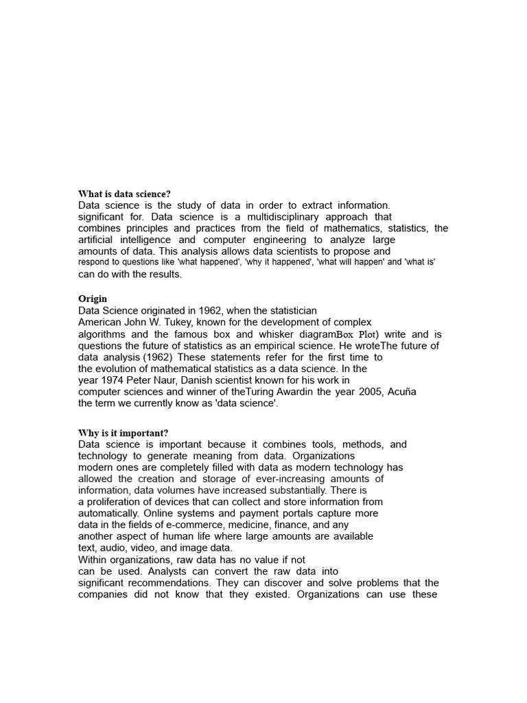 Understanding Data Science Basics | PDF | Data Science | Data