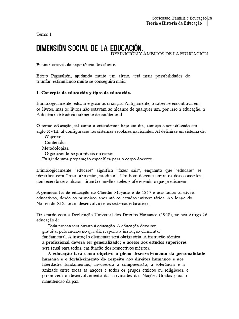Definição e Tipos de Educação | PDF | Aprendizado | Pedagogia