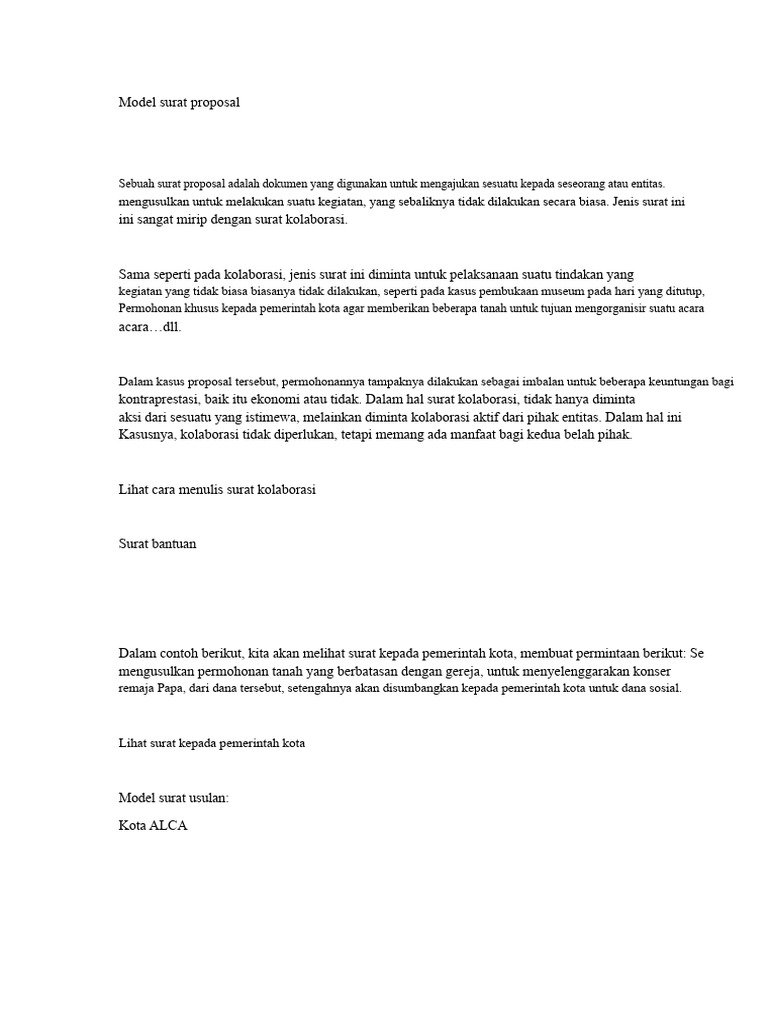 Contoh Surat Proposal Kegiatan Sosial | PDF