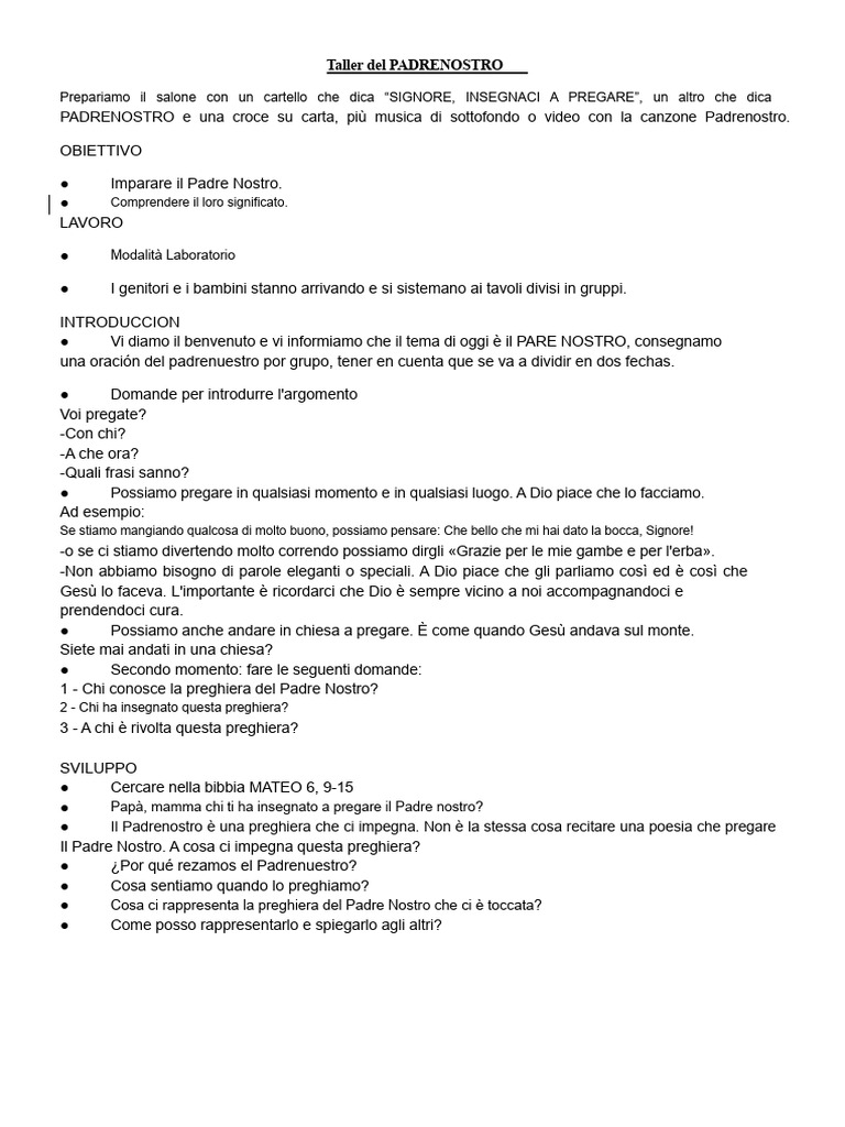 Laboratorio Del Pater Noster | PDF