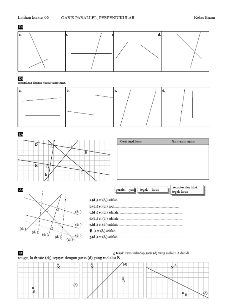 6 E06 Garis Paralel Dan Perpendicular | PDF