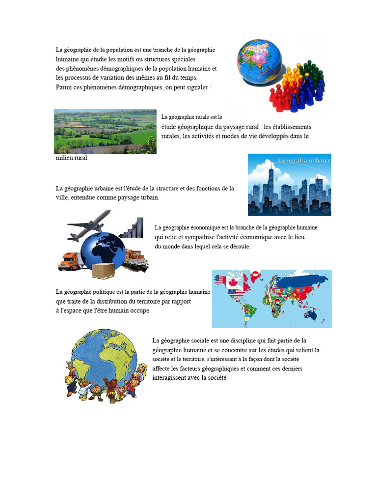 Branches de la géographie humaine et physique | PDF | Géographie | Terre