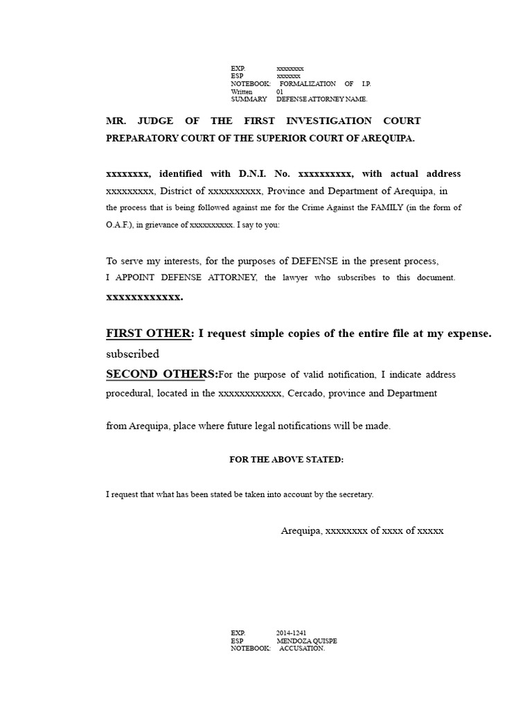 Defense and Accusation Summary Arequipa | PDF | Prosecutor | Trials