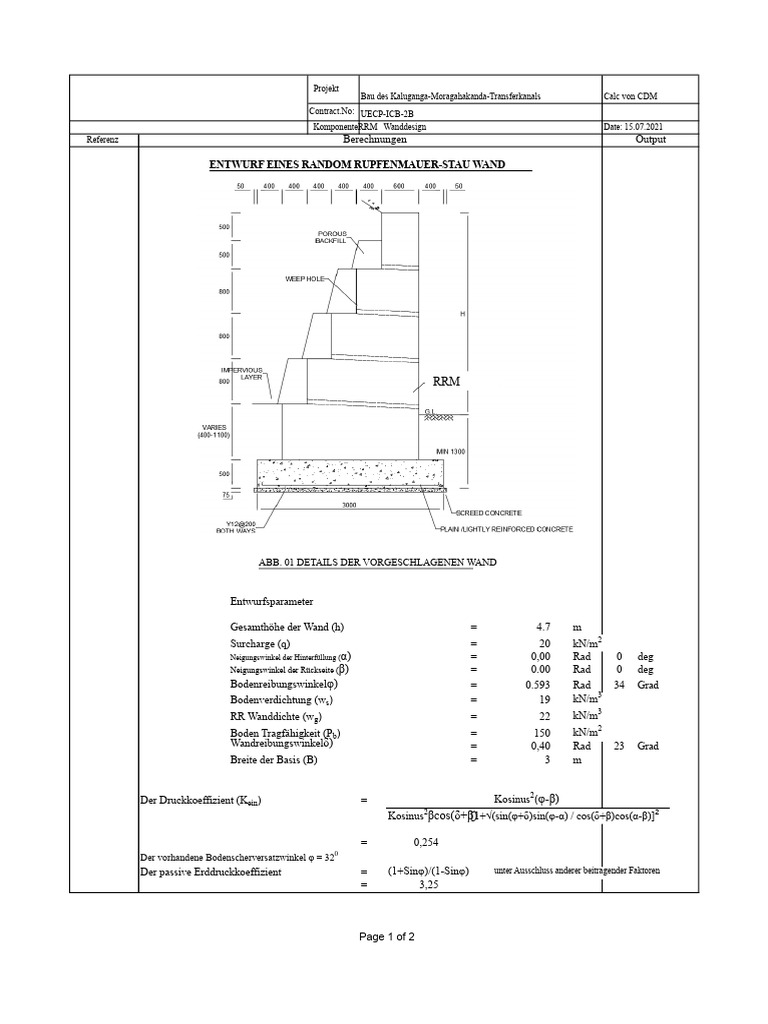 Design Der RRM-Wand | PDF