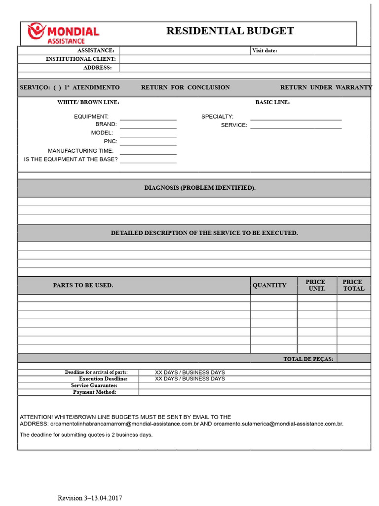 White and Brown Line Budget Model. PDF