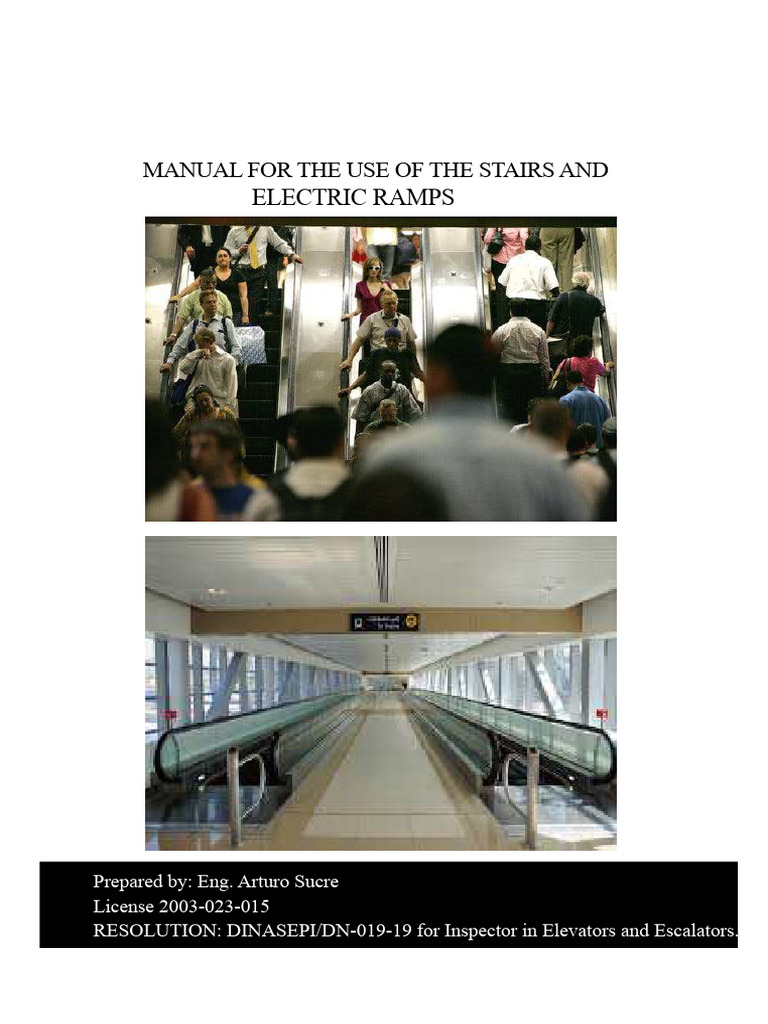 Escalator and Ramp Usage Manual | PDF | Escalator | Stairs
