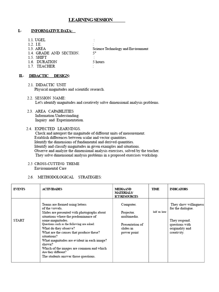 LEARNING SESSION 5 Magnitudes Dimensional Analysis | PDF | Quantity
