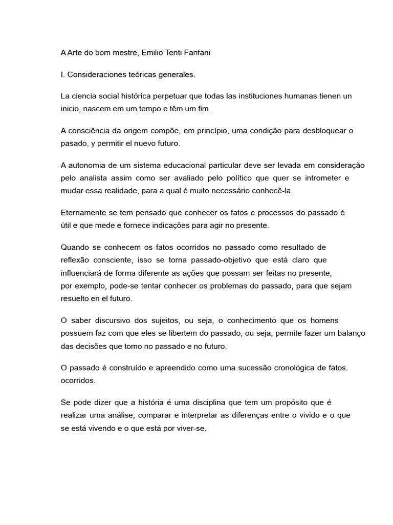 A Arte de Ser um Bom Mestre Tenti | PDF | Estado | Pedagogia