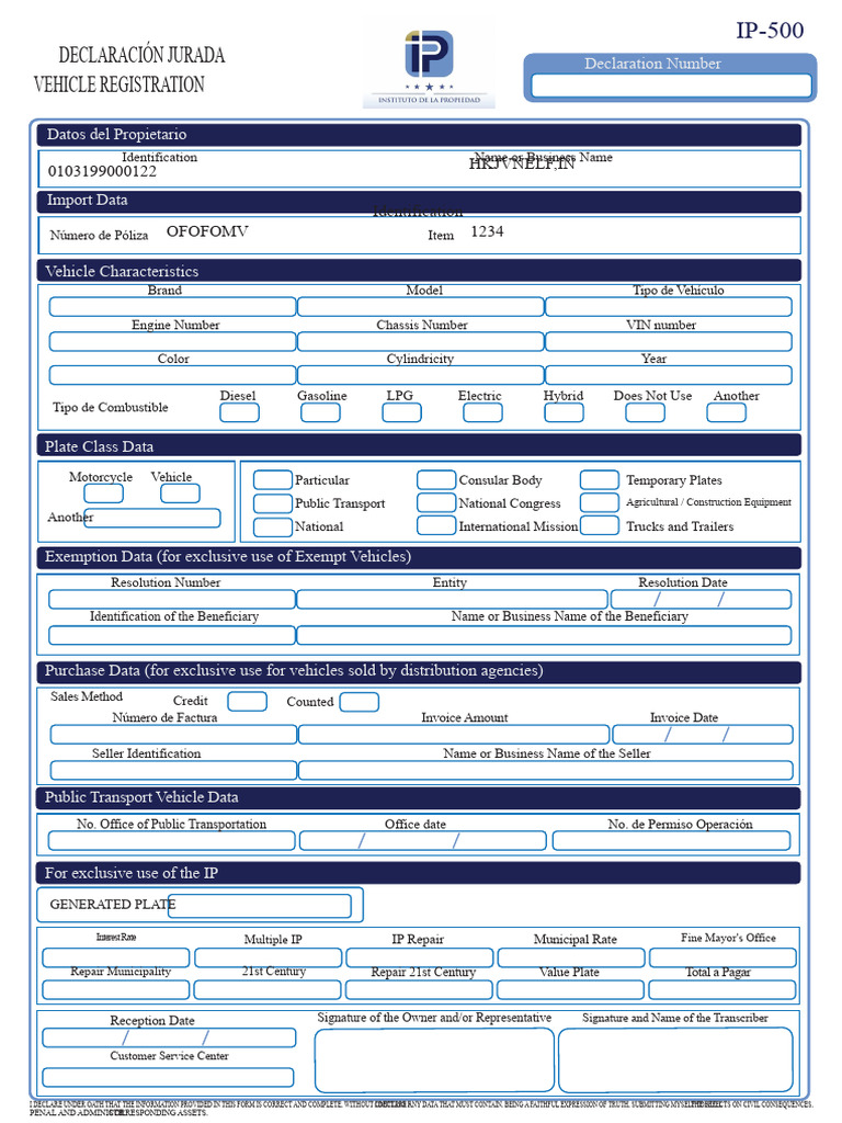 IP form | PDF | Vehicles | Engines