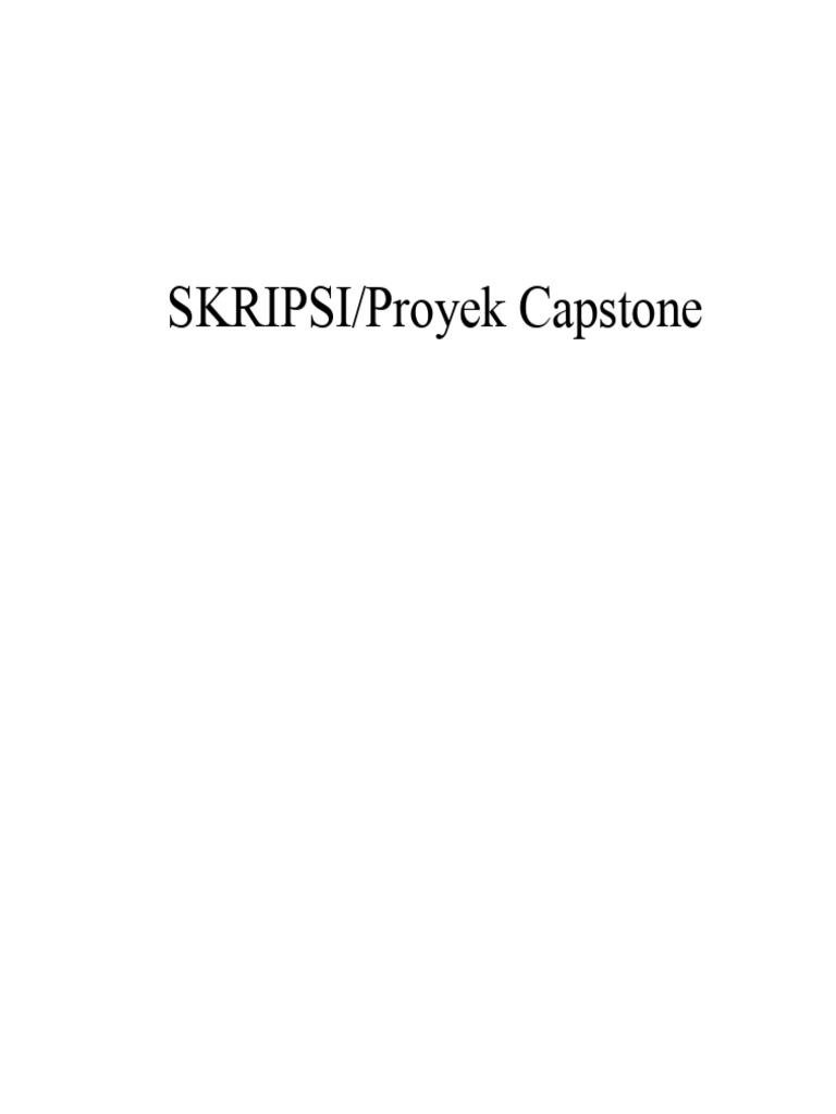 Format Tesis Proyek Capstone Lengkap | PDF