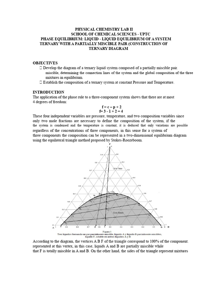 Ternary Liquid-Liquid Equilibrium Study | PDF | Phase (Matter) | Phase Rule