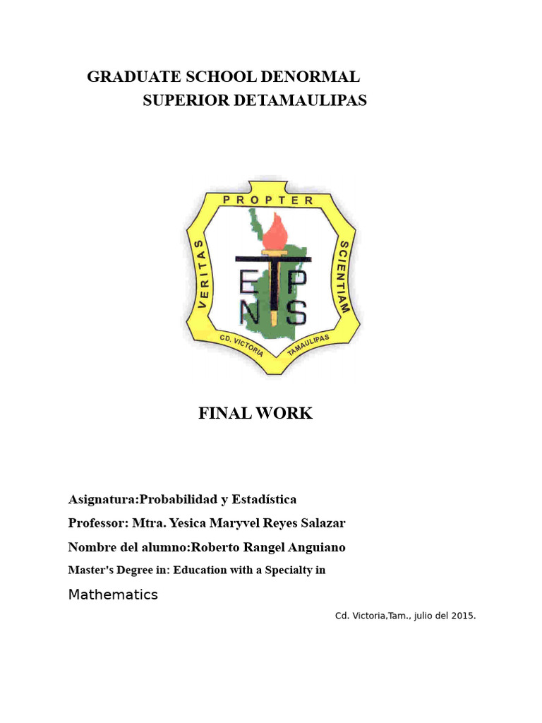 Final Project in Statistics | PDF | Statistical Significance | Research ...