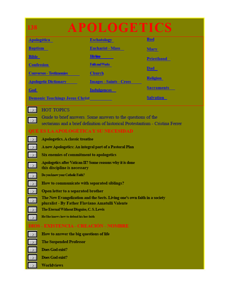 138 Apologetics | PDF | Baptism | Eucharist