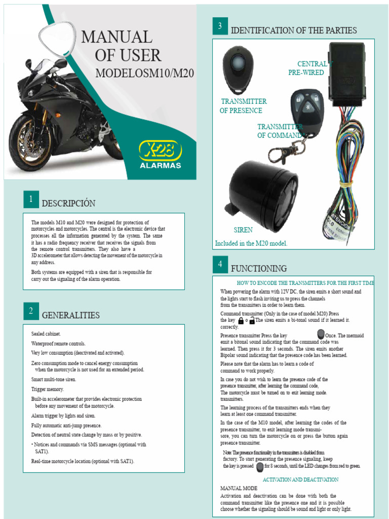 Installation manual x28 m20 | PDF | Remote Control | Radio