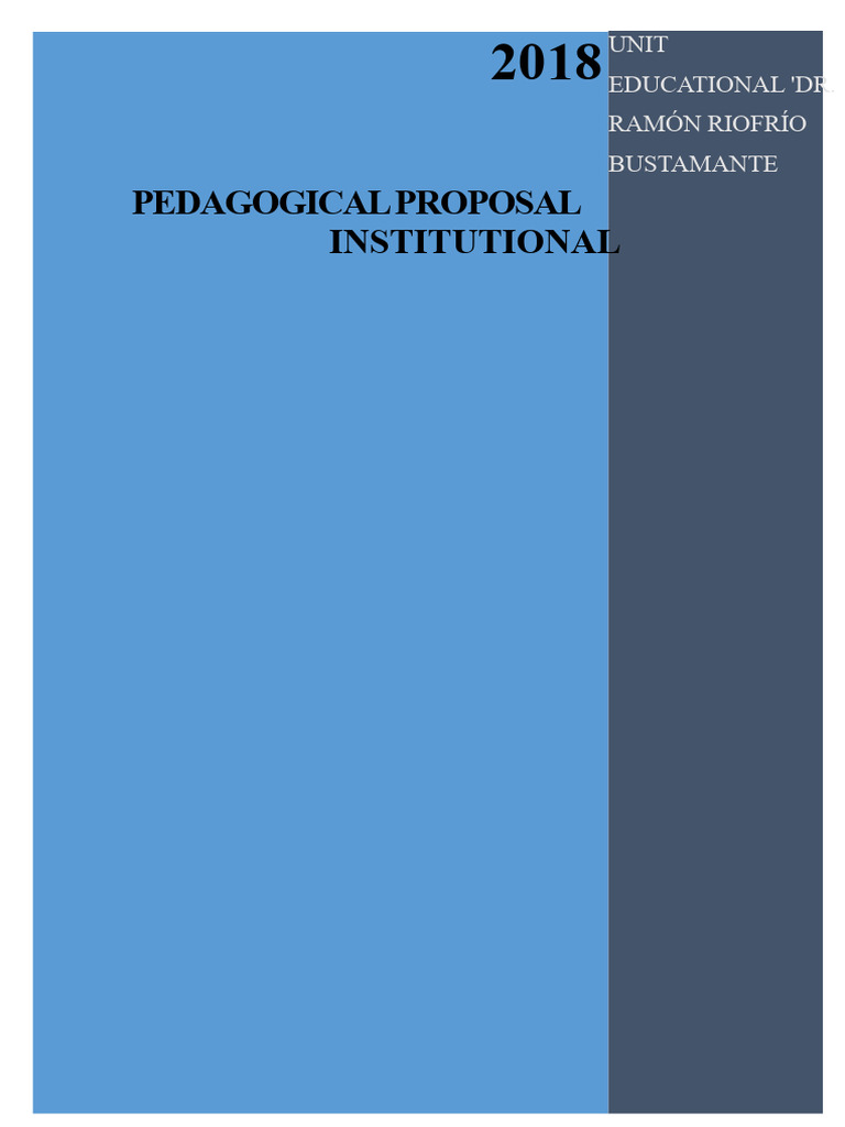 Pedagogical Proposal for Dr. Ramón Riofrío | PDF | Learning | Knowledge