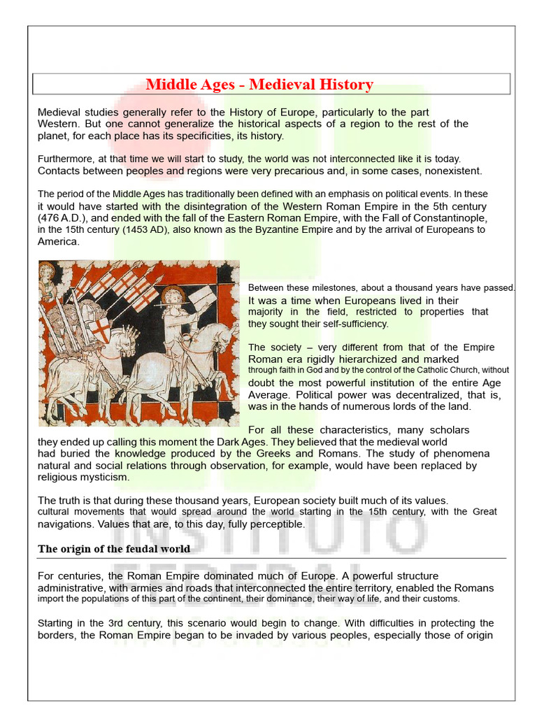 Middle Ages - Medieval History PDF | PDF | Feudalism | Dress