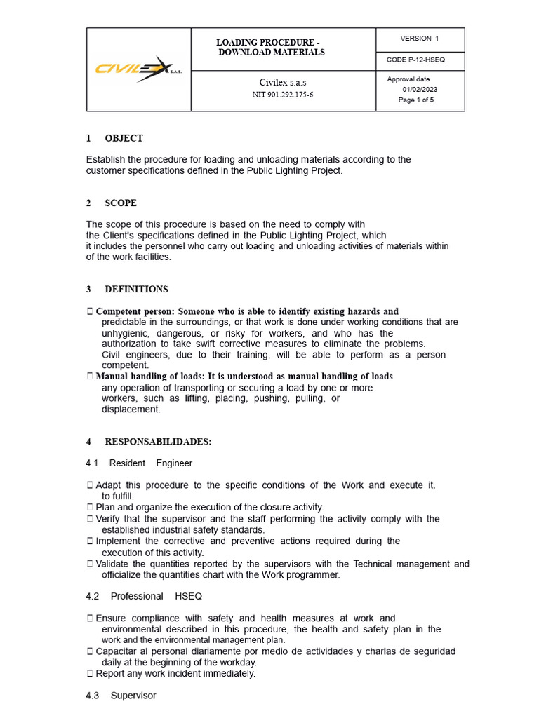 7-P-14 Materials Discharge Procedure | PDF | Waste | Occupational ...