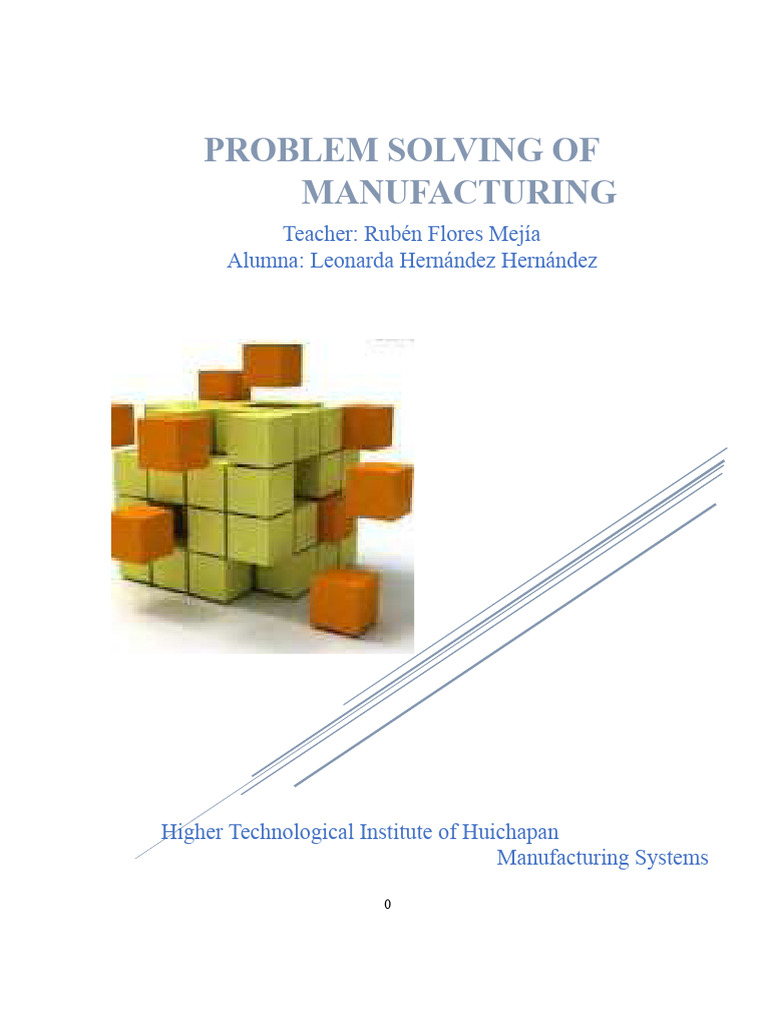 Manufacturing Problem Solving Techniques | PDF | Lean Manufacturing ...