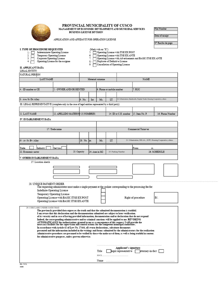 operating license application | PDF