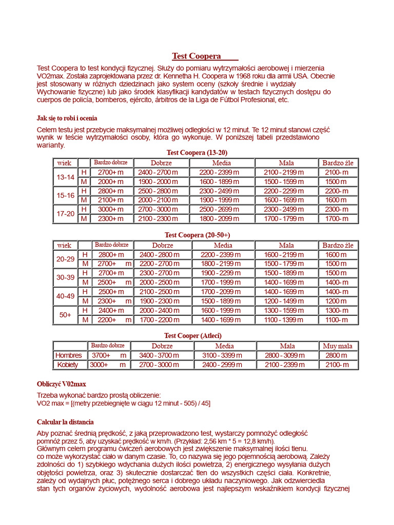 Test Coopera | PDF
