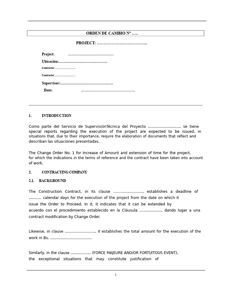 Change Order | PDF