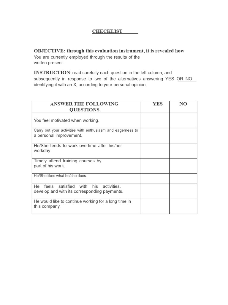 CHECKLIST | PDF