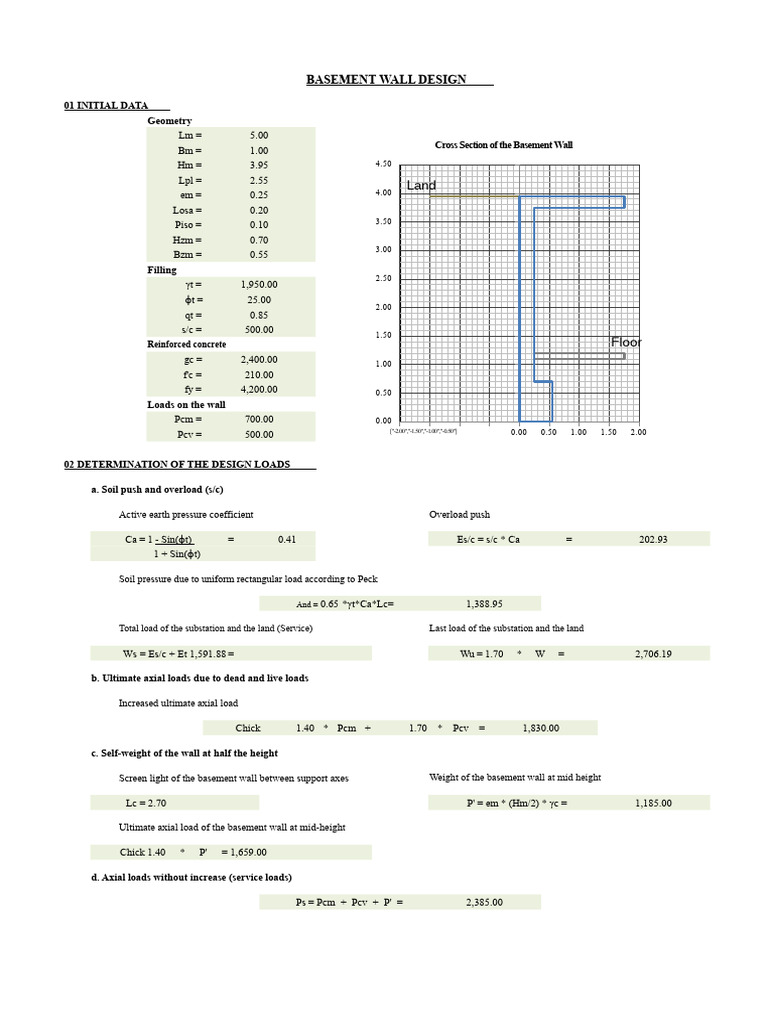 03 Basement Wall Design | PDF | Bending | Structural Engineering