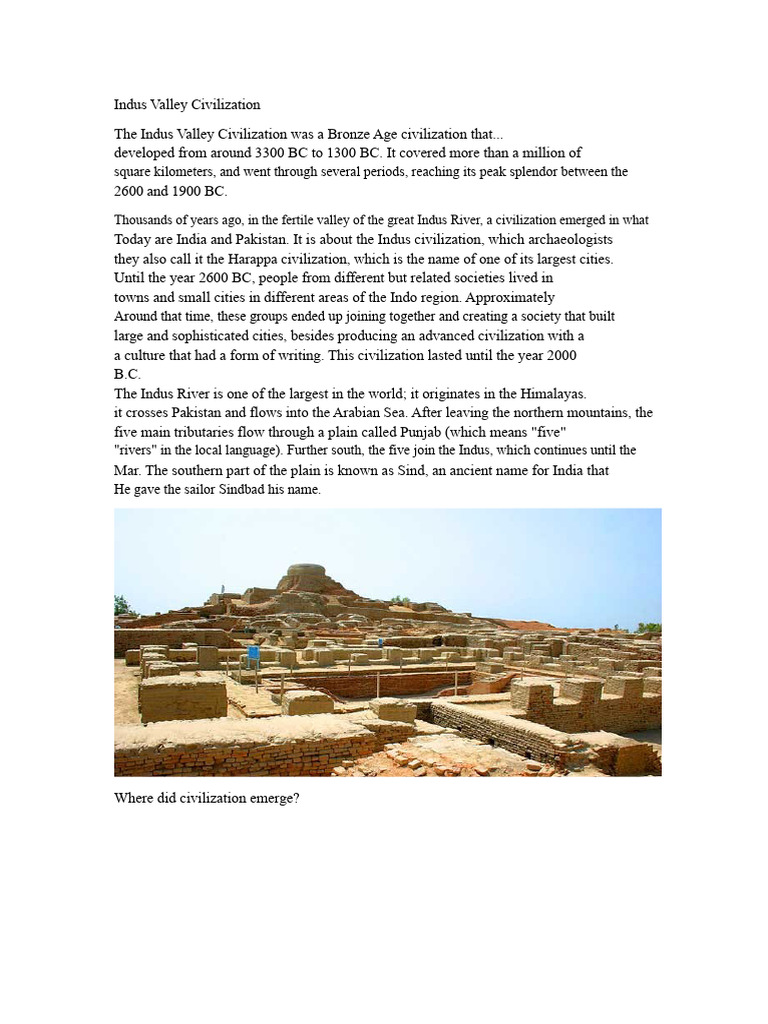 Overview of Indus Valley Civilization | PDF