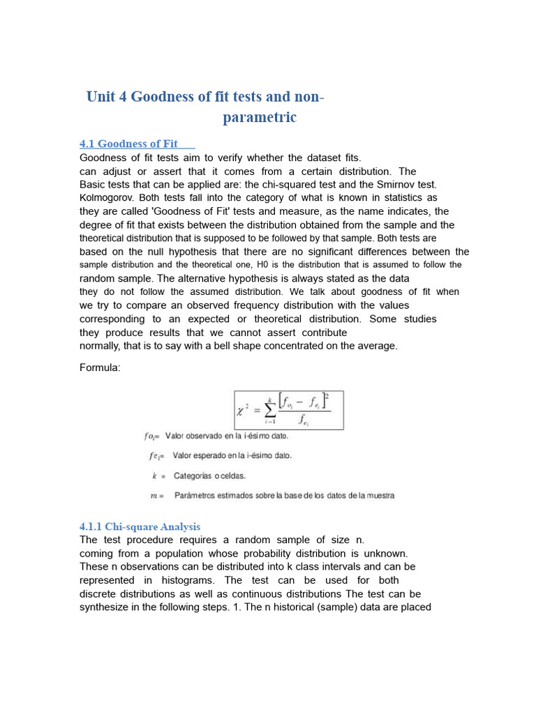 Goodness of Fit Tests Overview | PDF | Level Of Measurement | Chi ...