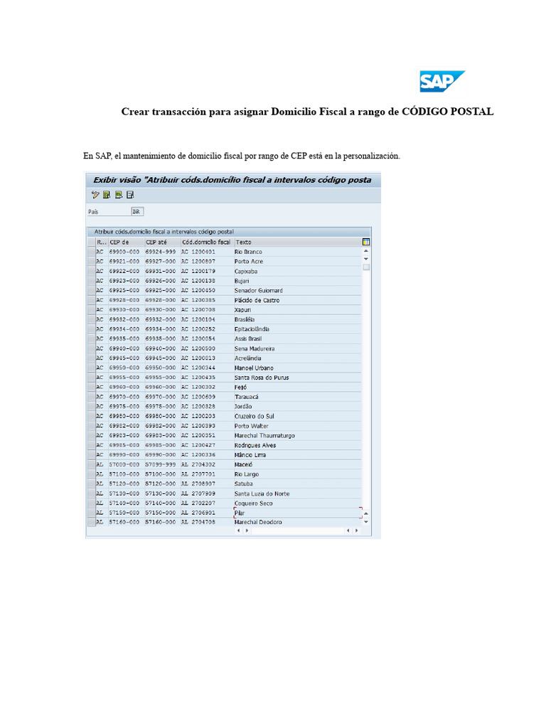 Asignar Domicilio Fiscal por Código Postal | PDF