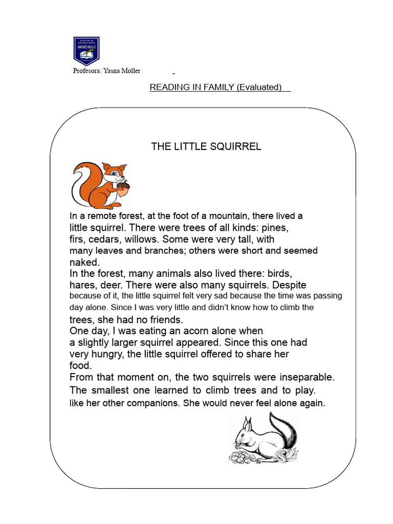 The Little Squirrel's Friendship Journey | PDF