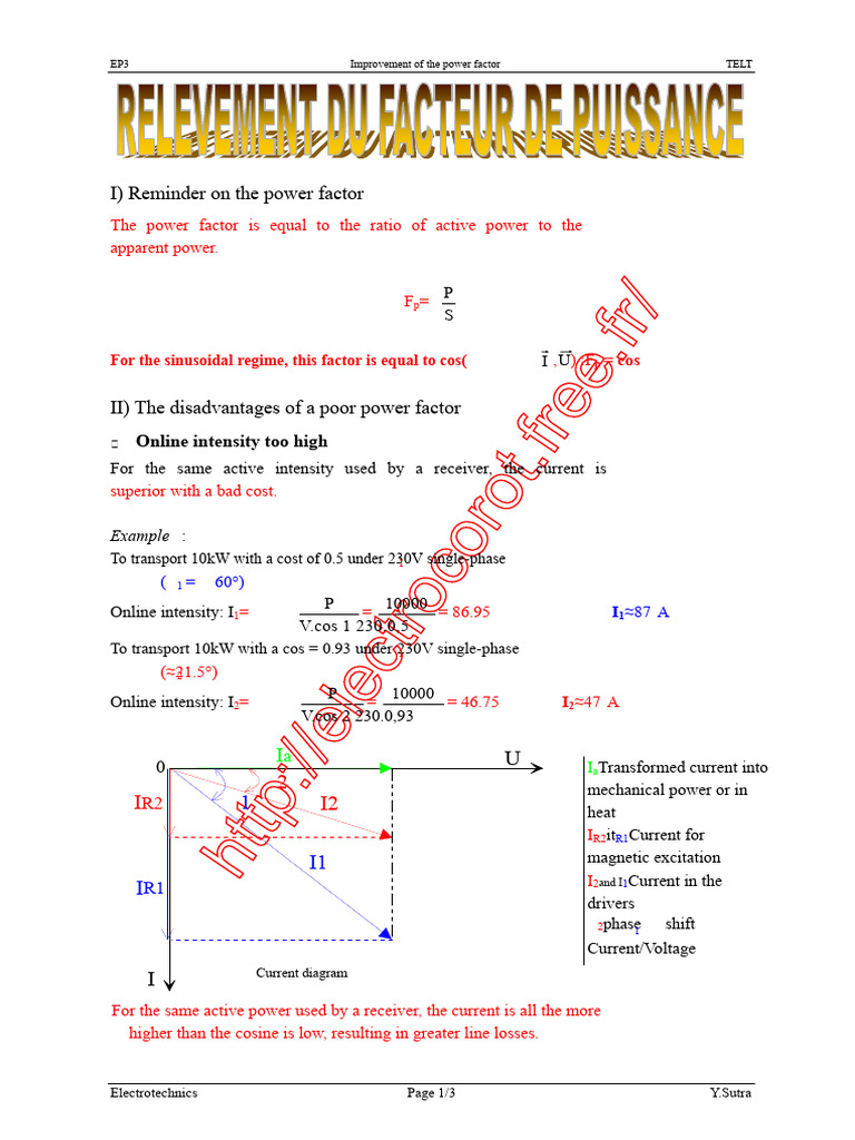 Improve Power Factor with Capacitors | PDF | Physical Quantities ...