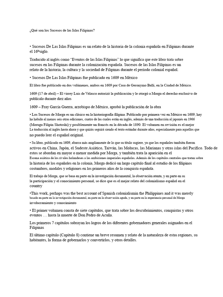 Historia de la Colonización Española en Filipinas | PDF | Filipinas ...