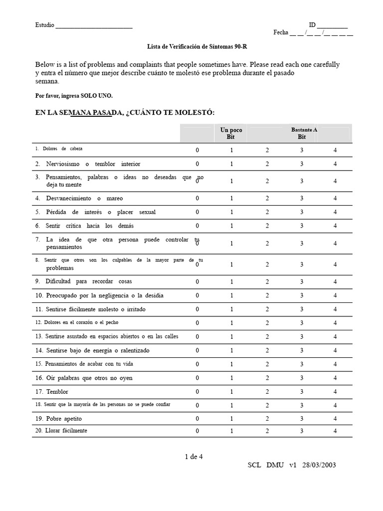 SCL 90 R | PDF