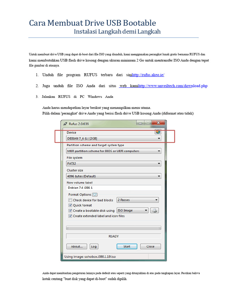 Cara Buat USB Bootable dengan RUFUS | PDF