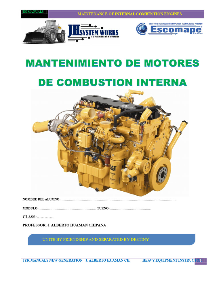 Internal Combustion Engine Maintenance Guide | PDF | Piston | Engines