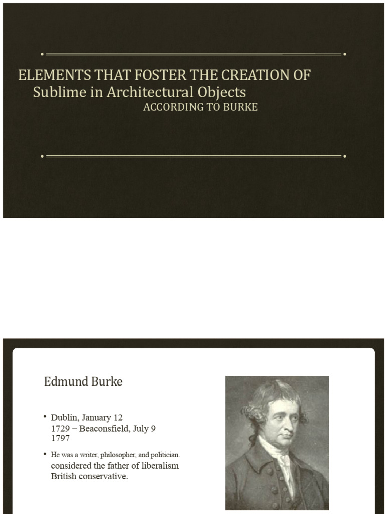 Burke's Sublime in Architecture Explained | PDF