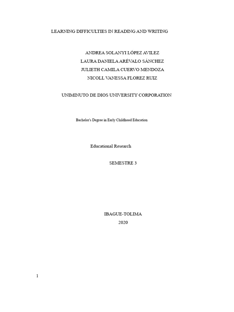 Addressing Reading and Writing Difficulties | PDF | Dyslexia | Learning ...